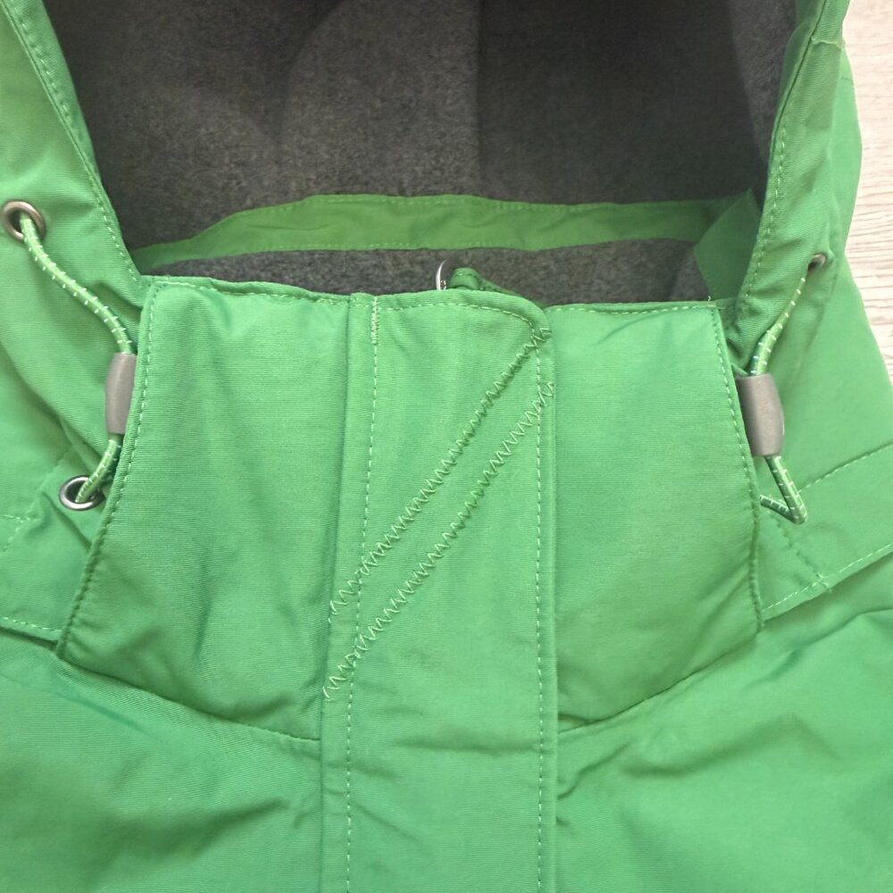 Lands' End Squall Waterproof Fleece Lined Hooded Parka Coat Green Womens L 14-16 - Picture 10 of 16